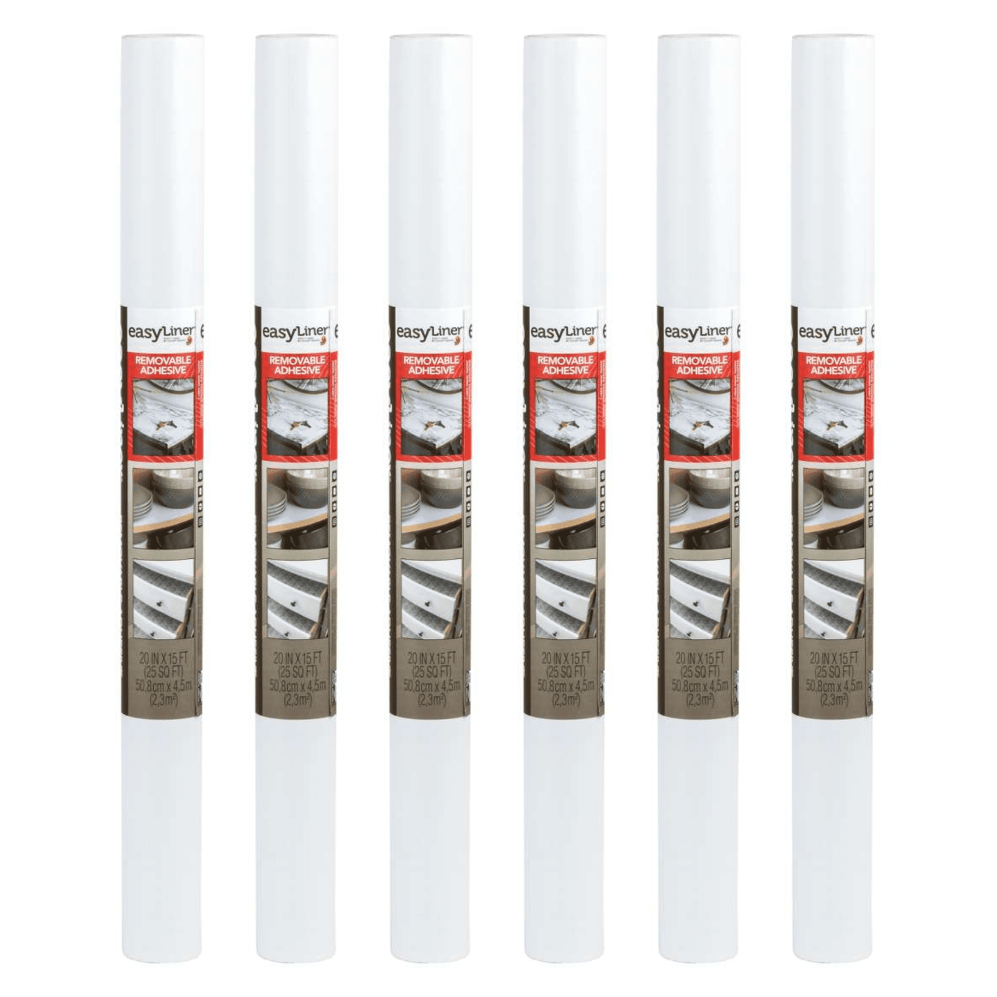 EasyLiner Removable Adhesive Shelf Liner, White 20" x 15' Roll