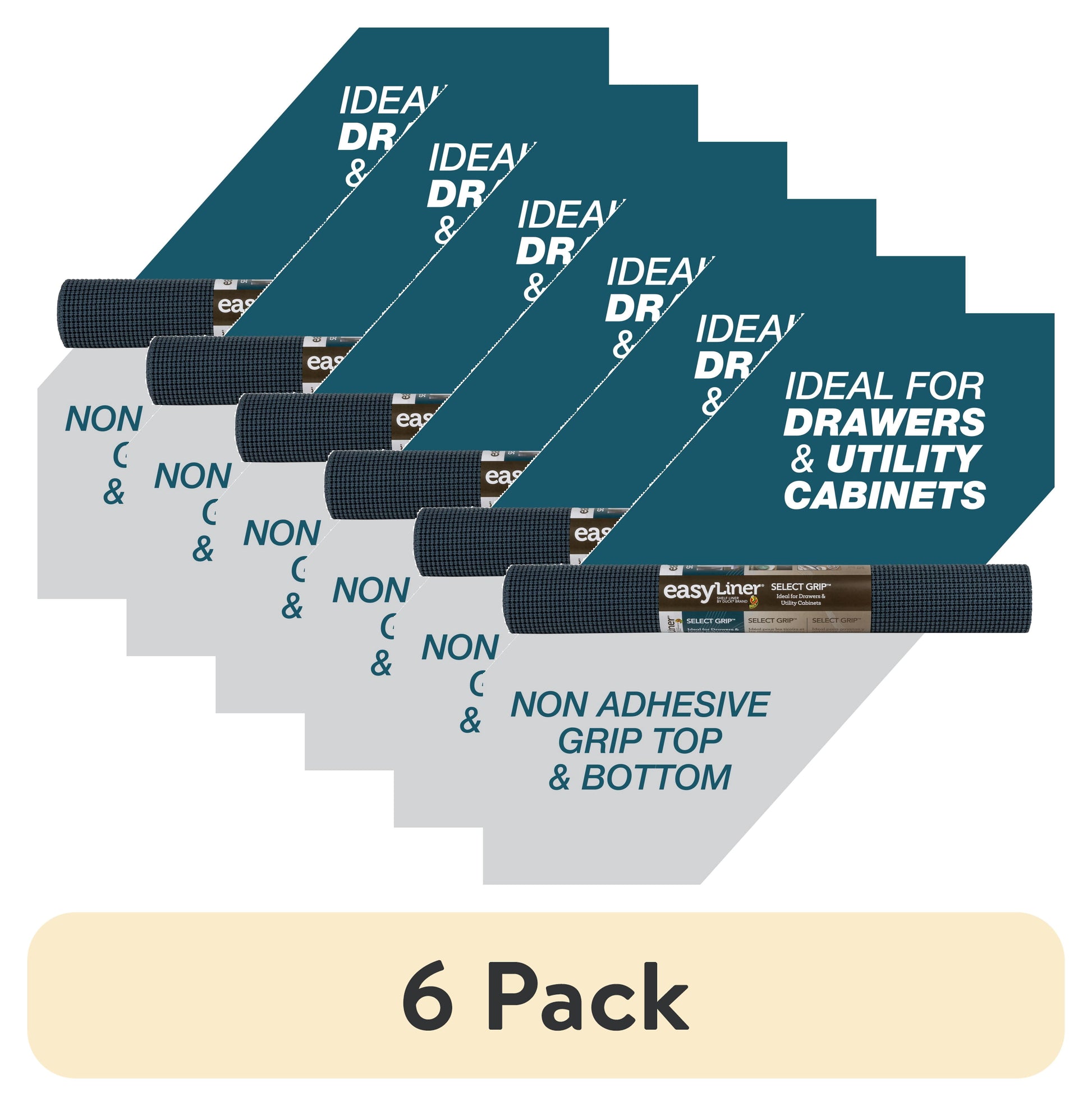(6 pack) Select Grip EasyLiner Shelf Liner, Navy Blue 20" x 6' Roll