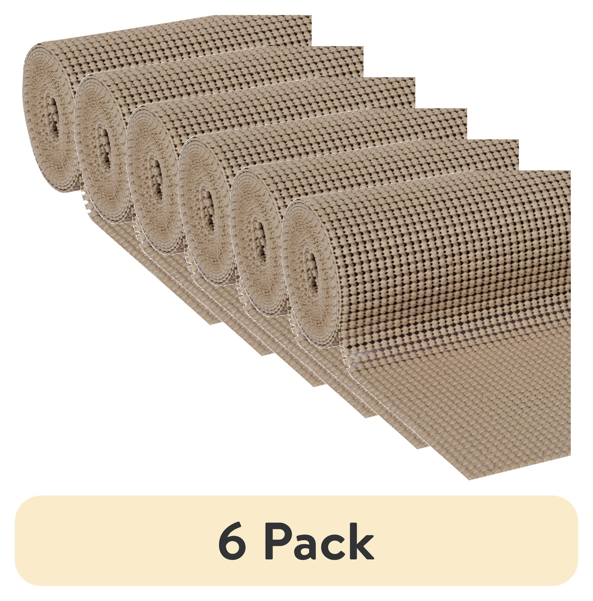 (6 pack) EasyLiner Select Grip Shelf Liner, Taupe, 12 in. x 10 ft. Roll