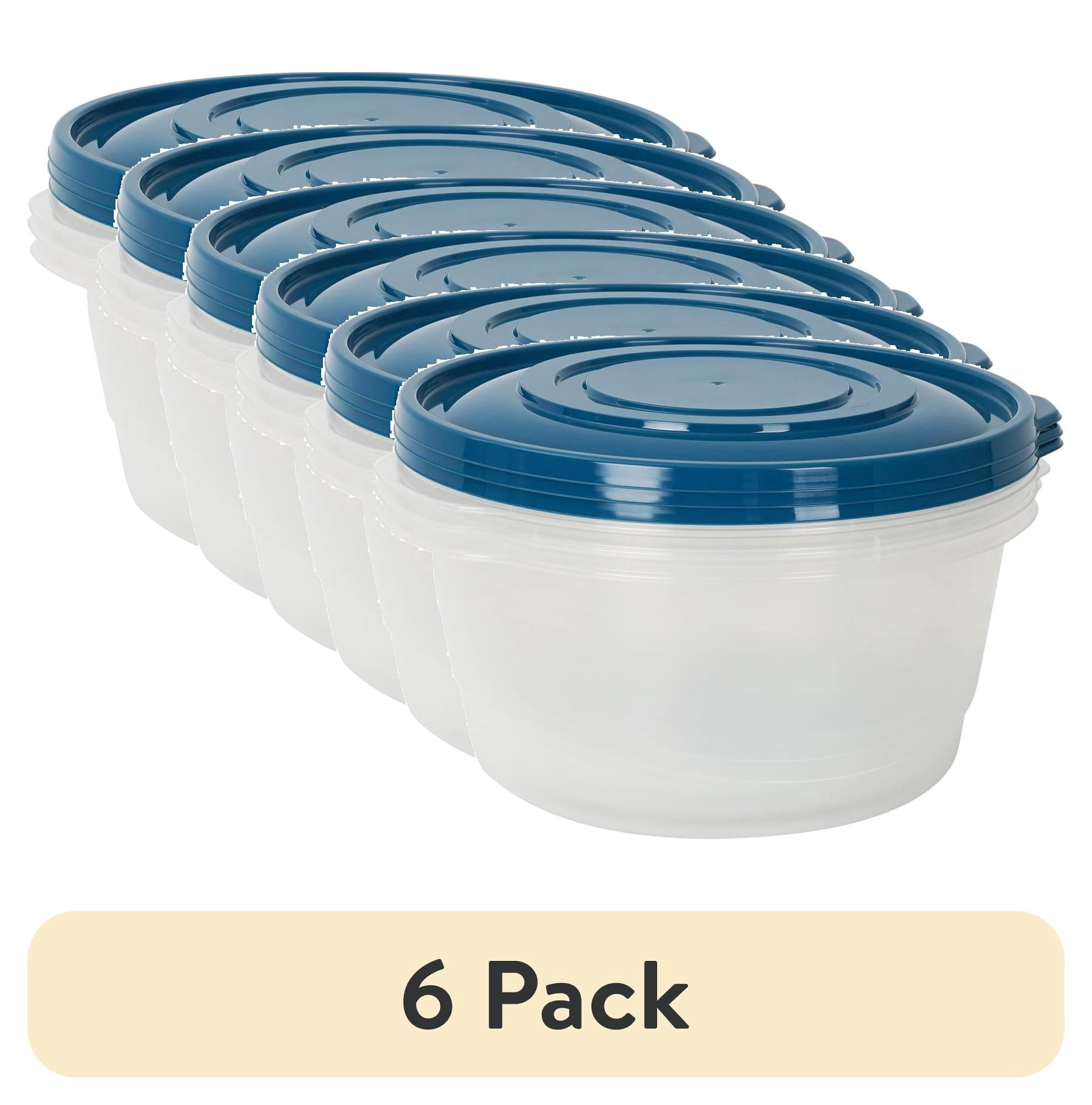 Mainstays Semi Durable Round 15.7 Cup Food Storage Container, Plastic, 3 Pack, Ideal Use for Meal Prep, Batch Cooking, or Bulk Storage