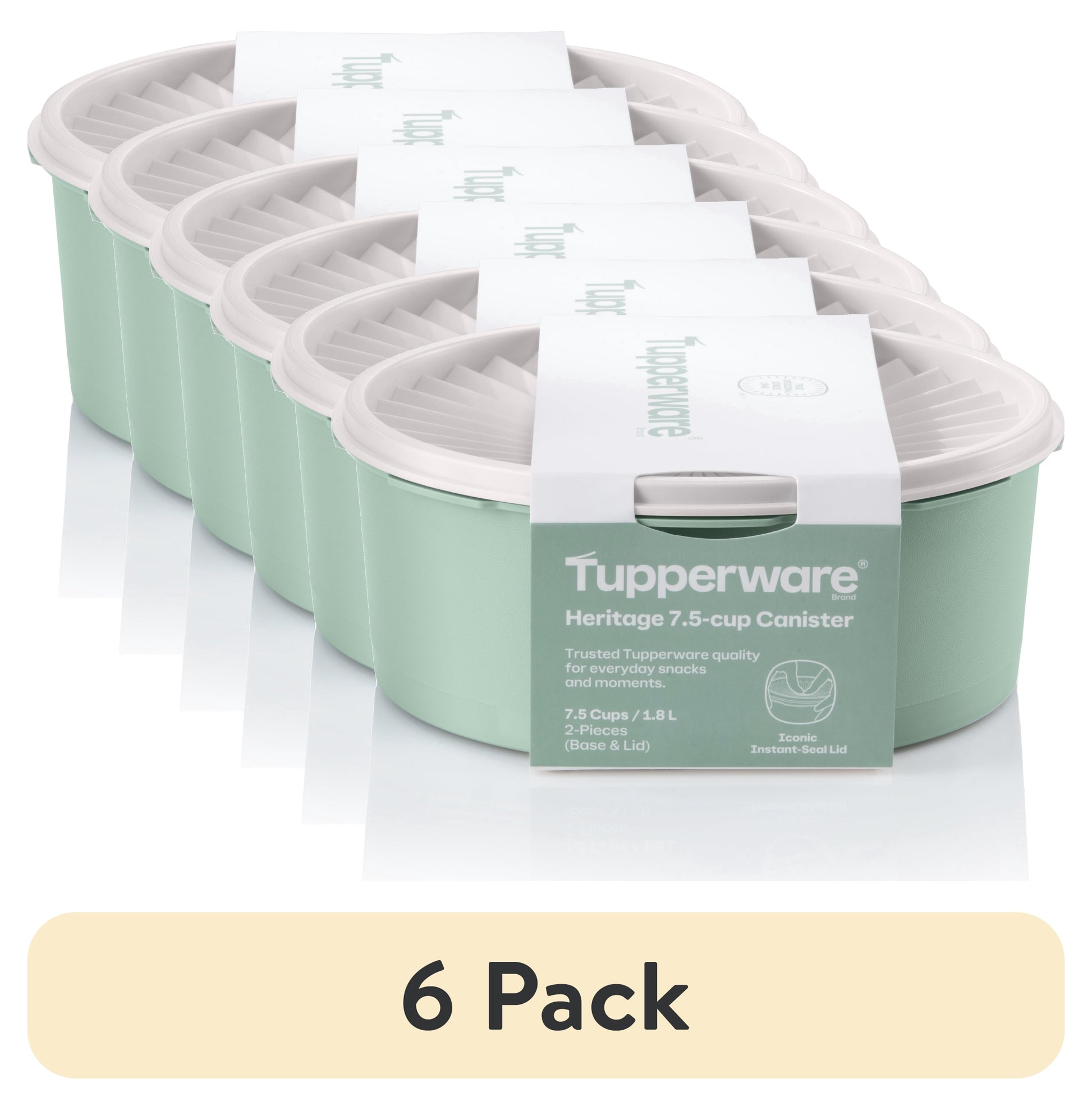 Tupperware Heritage 7.5-Cup Cookie & Food Storage Container with Lid, Green