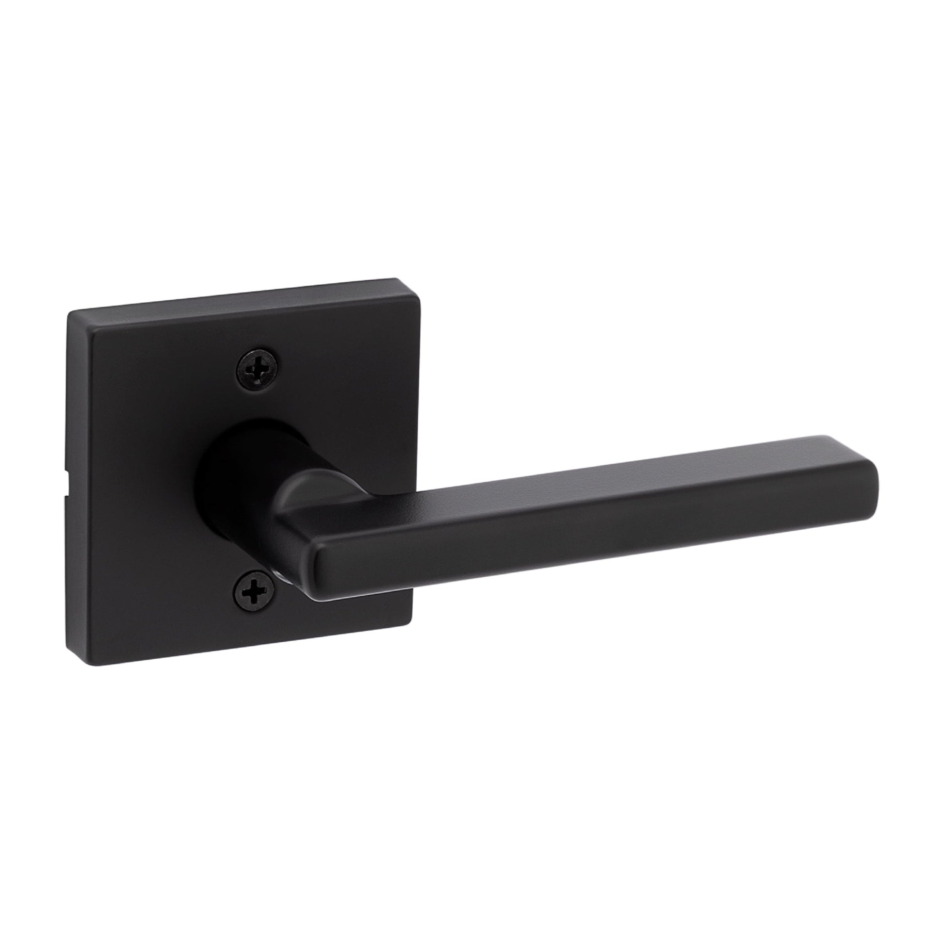Kwikset Halifax Square Dummy Lever Doorknob Matte Black - Single Lever