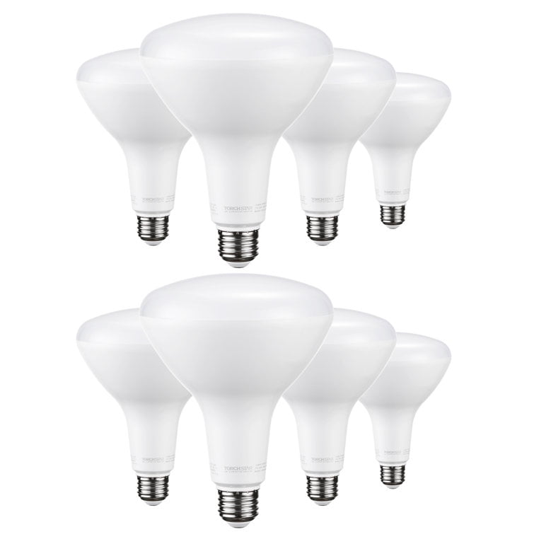 8 Pack BR40 LED Light Bulbs, 17W=100W, 1400lm, Dimmable, E26 Base, Indoor Flood Light for Cans, Recessed Kit, 4000K Cool White