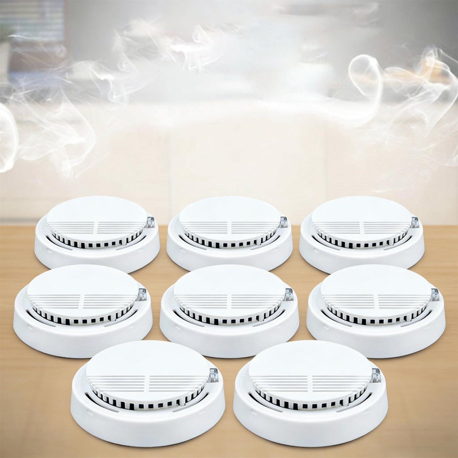 8 Pack Smoke Detector Home Security Sensor Alert Alarm