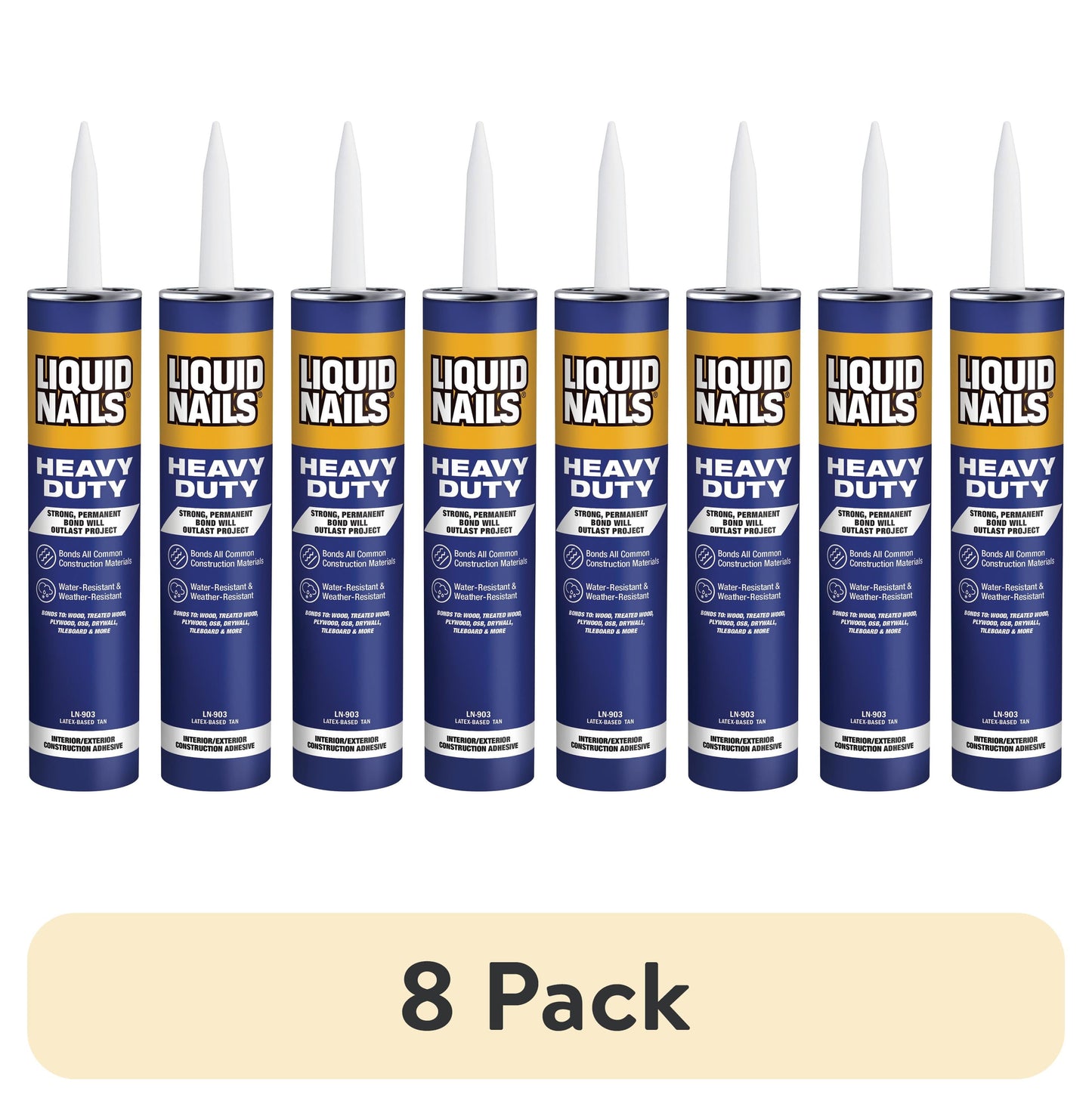 (4 pack) Liquid Nails Heavy Duty 10 oz. White Low VOC Construction Adhesive