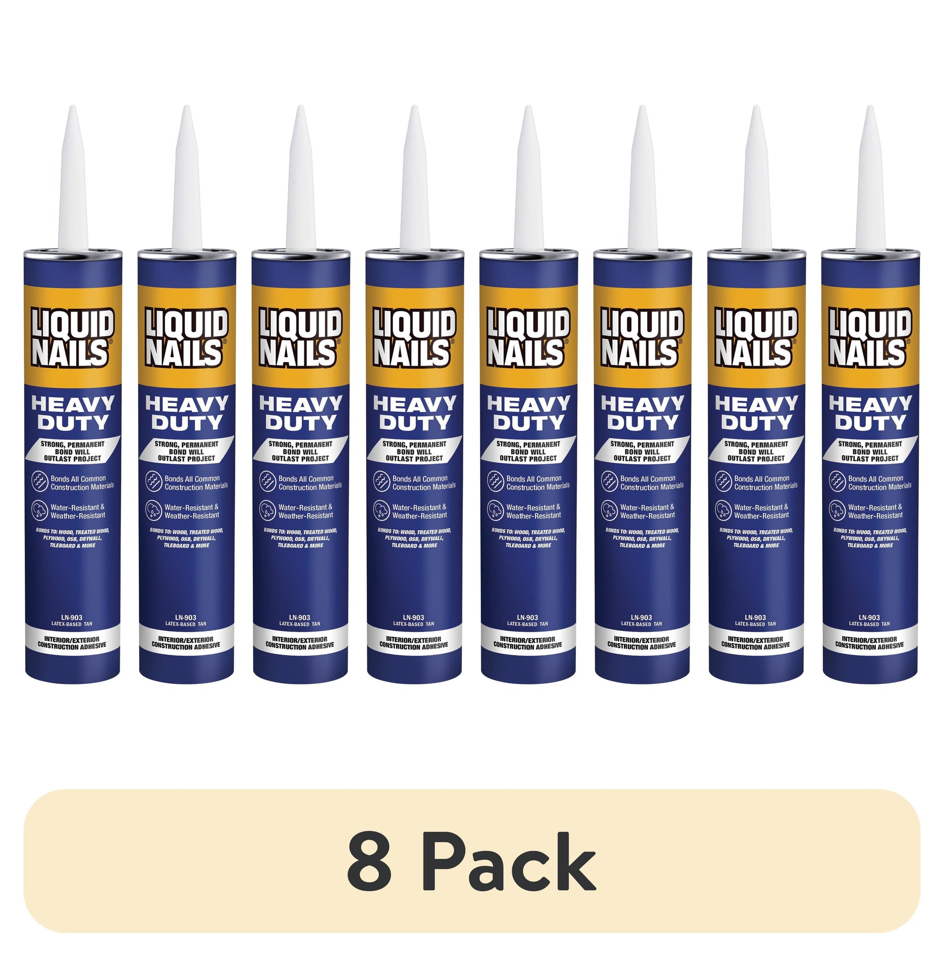 (4 pack) Liquid Nails Heavy Duty 10 oz. White Low VOC Construction Adhesive