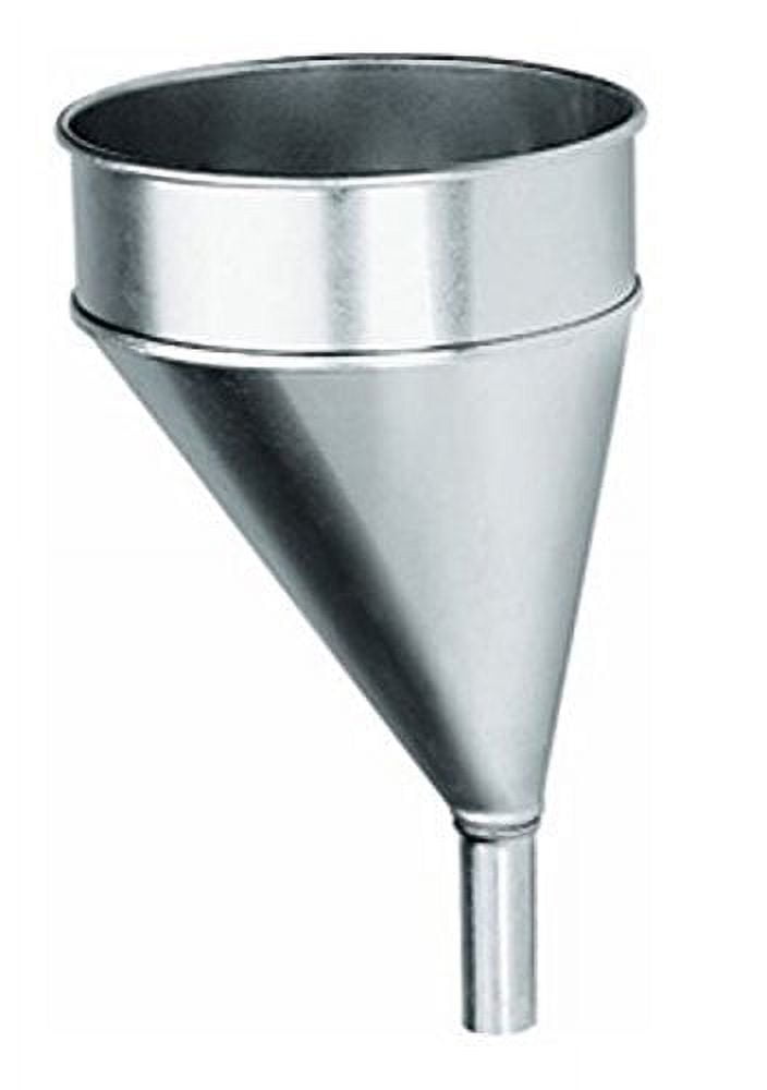 94465 6 Quart, 10" Offset Side Spout Funnel, Removable Brass Strainer Screen