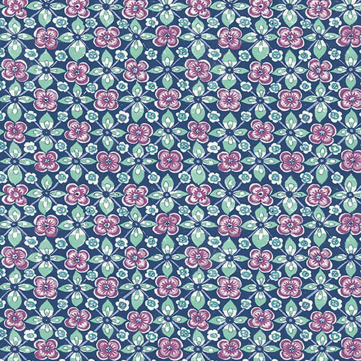 A-Street Prints Free Spirit Indigo Floral Wallpaper, 20.5-in by 33-ft, 56.4 sq. ft