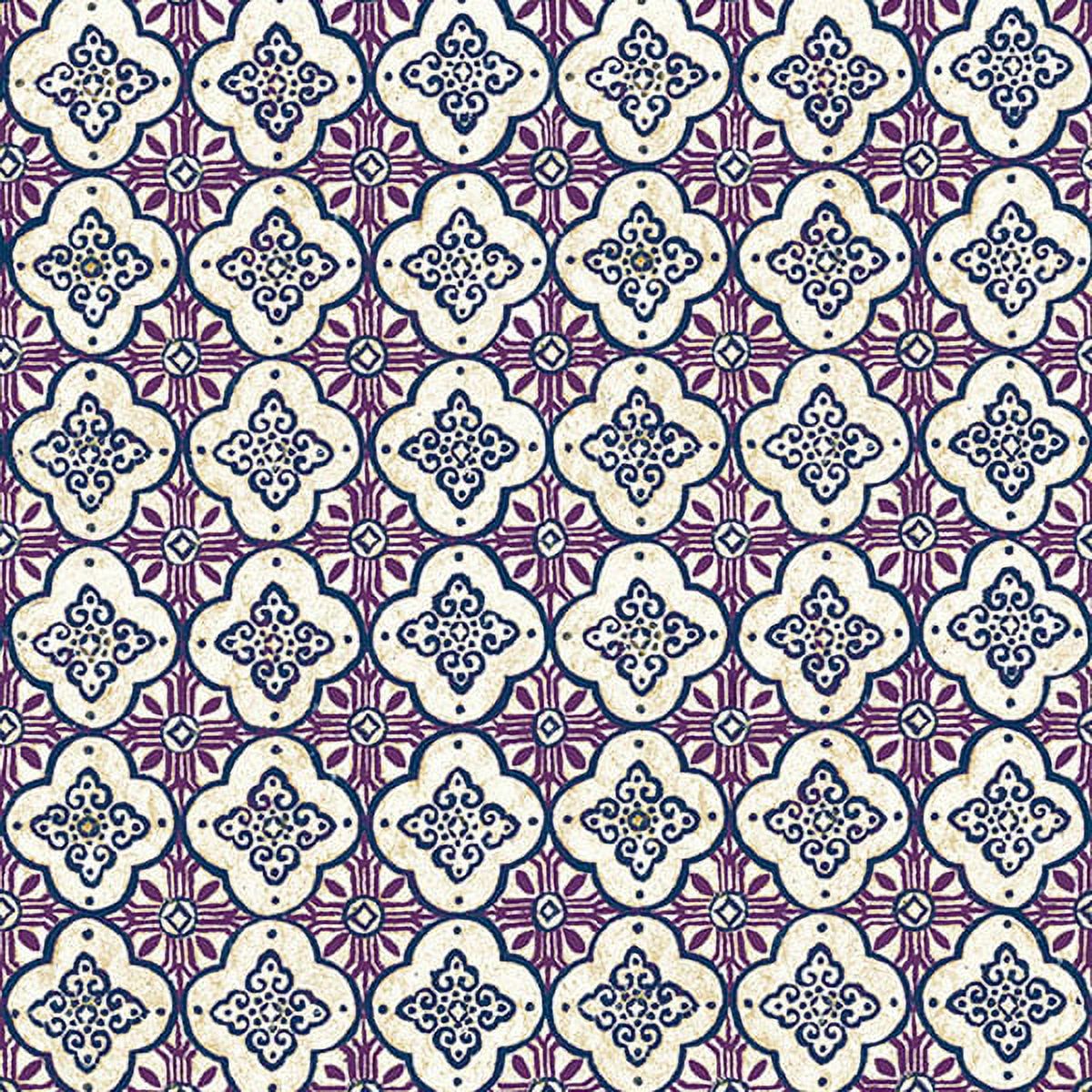 A-Street Prints Geo Violet Quatrefoil Wallpaper