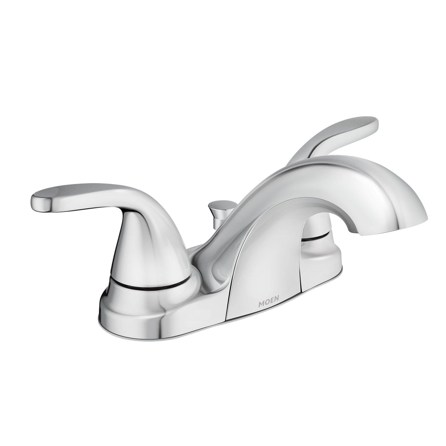 Moen Adler Two-Handle Centerset Bathroom Faucet, Chrome Finish, 4-Inch Design
