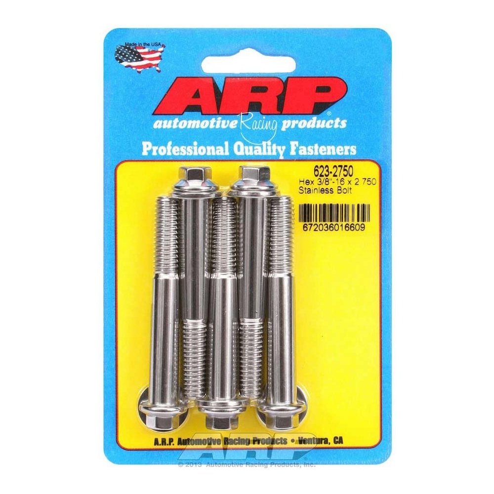 ARP INC. 623-2750 3/8-16 X 2.750 HEX SS BOLTS