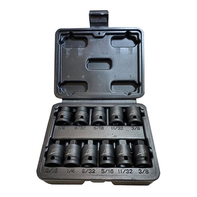 Juego de Enchufe de Impacto para TuberÃ­a SAE de 4 Puntos Dr. 3/8" de 11 Pzas. 2811