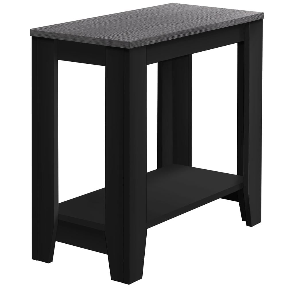 Monarch Specialties I 3134 Accent Table - Black / Grey Top