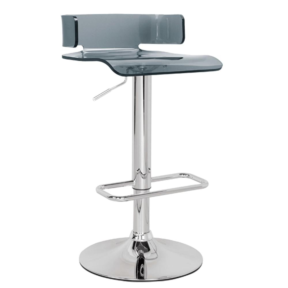 Acme Furniture Rania Adjustable Stool with Swivel, Gray & Chrome, 22"~31" Seat Height Indoor
