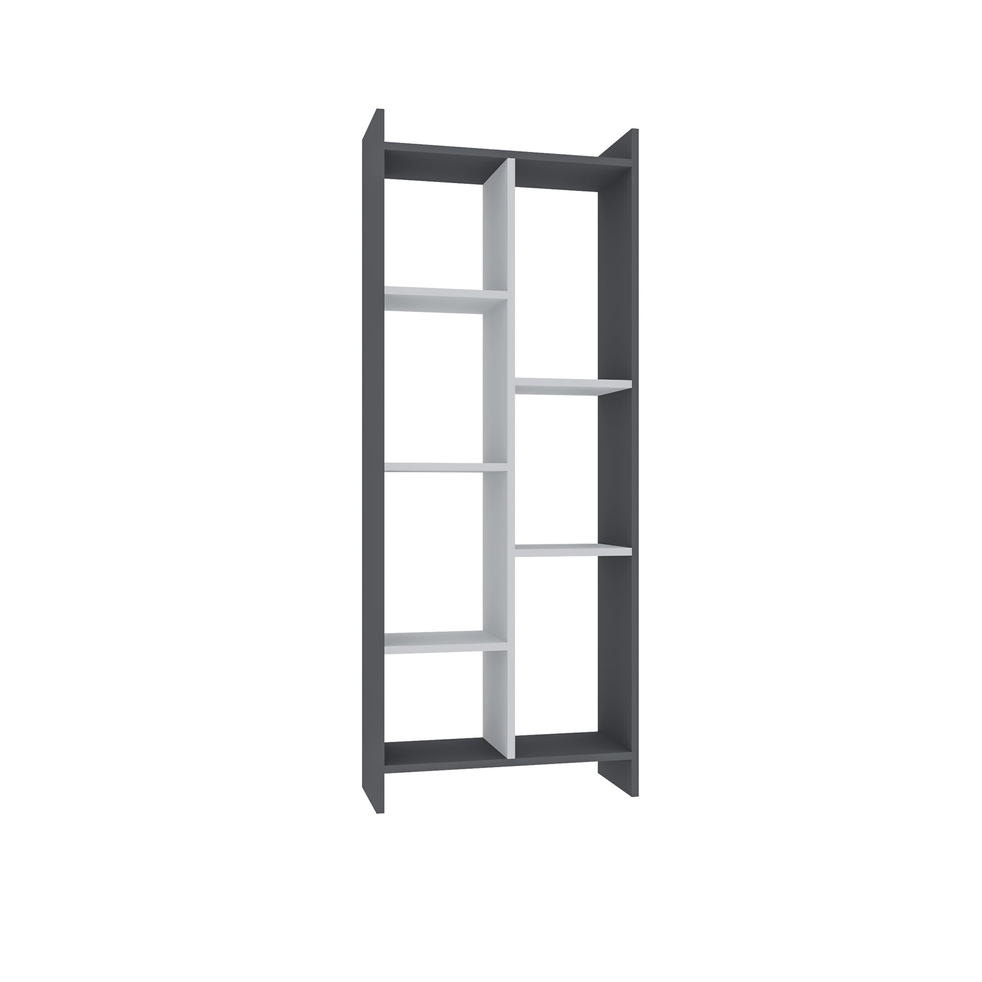 Ada Home Decor Eden 4 Tier Open Shelf Modern Bookcase, Anthracite/White