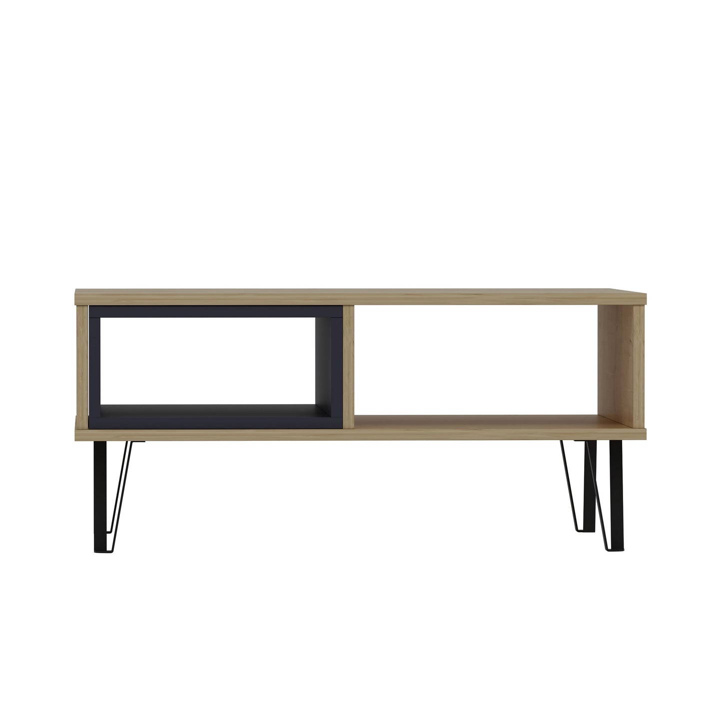 Ada Home Decor Furniture Oak Mendoz Modern Coffee Table with Storage Shelf