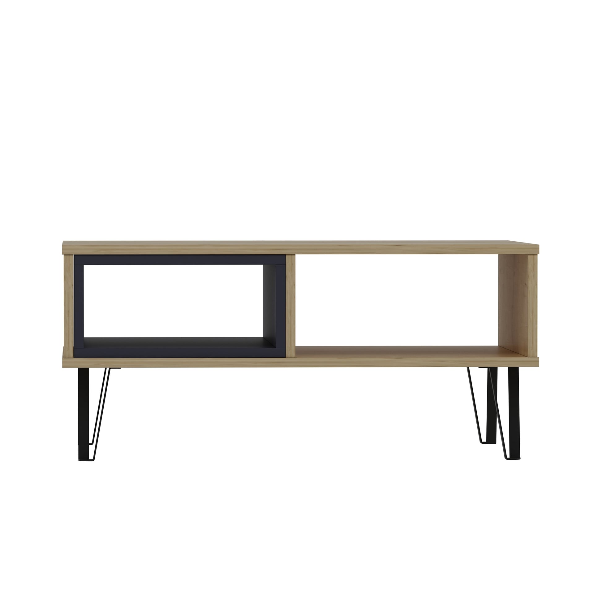 Ada Home Decor Furniture Oak Mendoz Modern Coffee Table with Storage Shelf