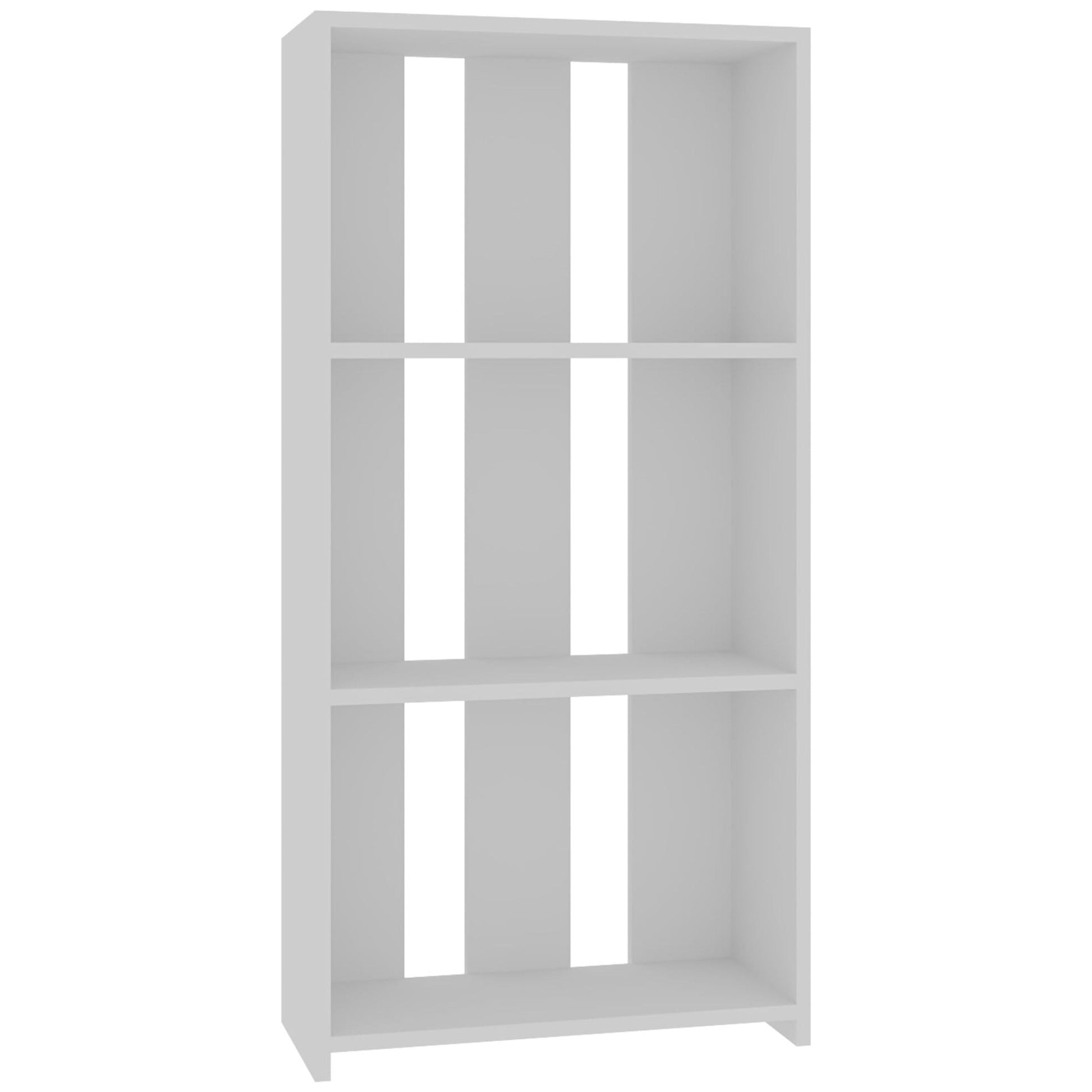 Ada Home Decor Pippen 3 Tier Open Shelf Modern Bookcase, White