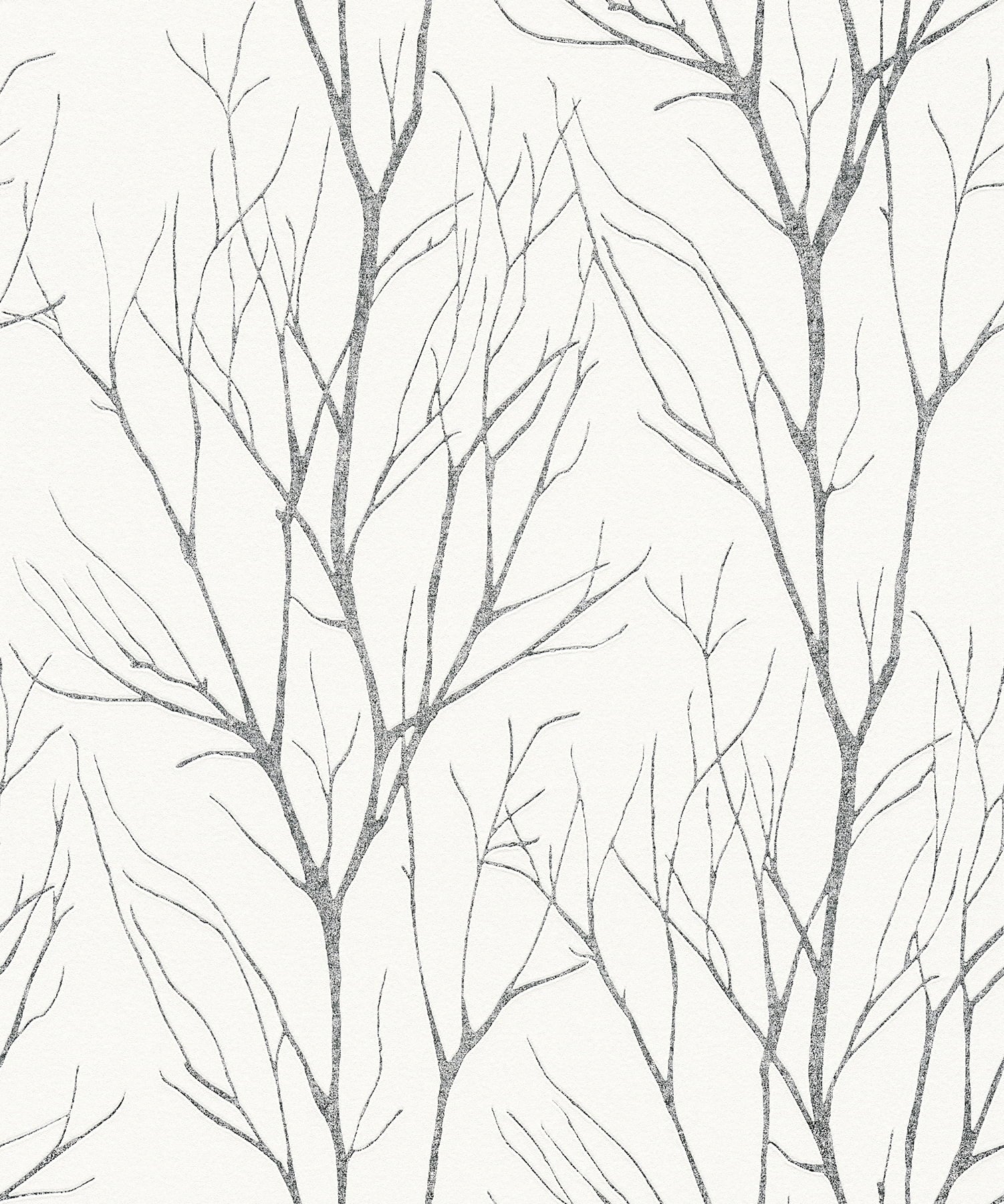 Advantage Diani Charcoal Metallic Tree Unpasted Expanded Vinyl Wallpaper, 21-in by 33-ft, 57.8 sq. ft.