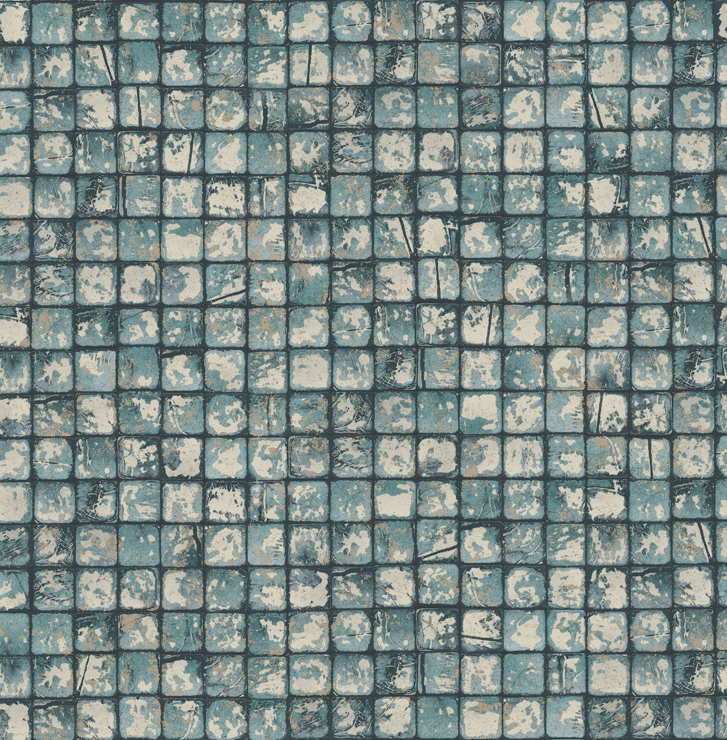 Advantage Kingsley Blue Tiled Wallpaper