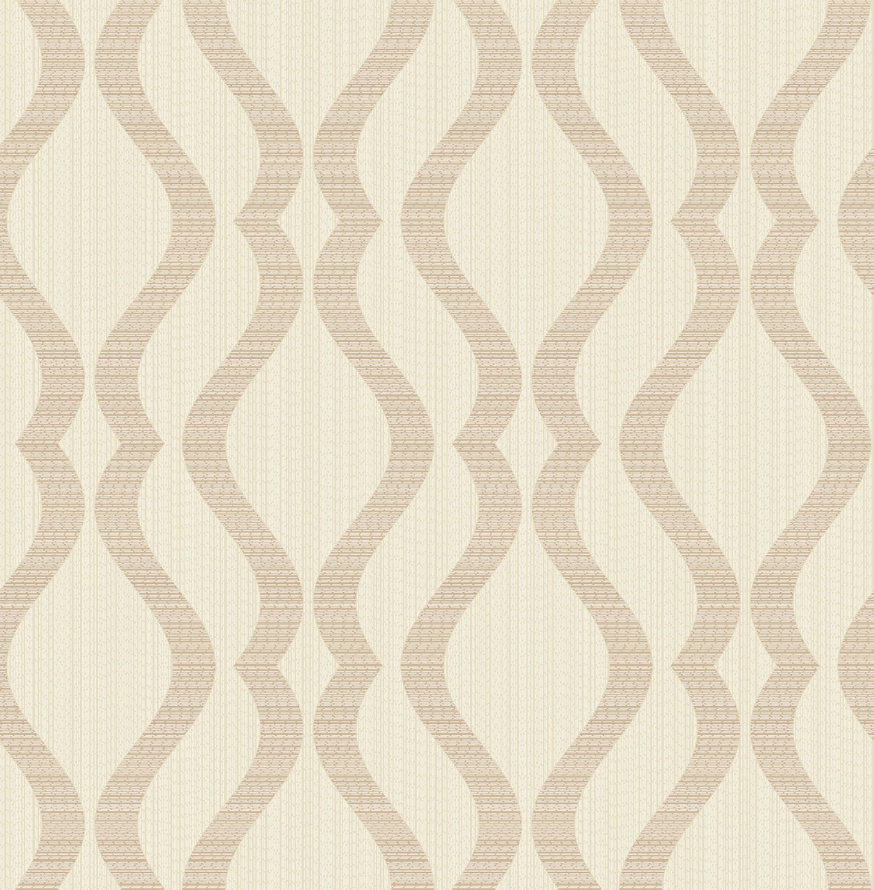 Advantage Yves Rose Gold Ogee Wallpaper