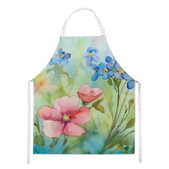 Alaska Forget-me-nots in Watercolor Apron 27 in x 30 in