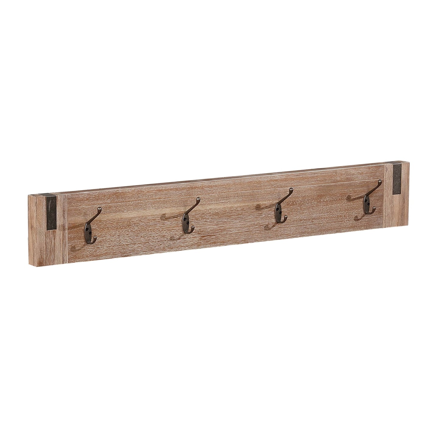 Alaterre Woodstock Gancho para Abrigo de Madera de Acacia con Inserto de Metal, Madera a la Deriva Cepillada