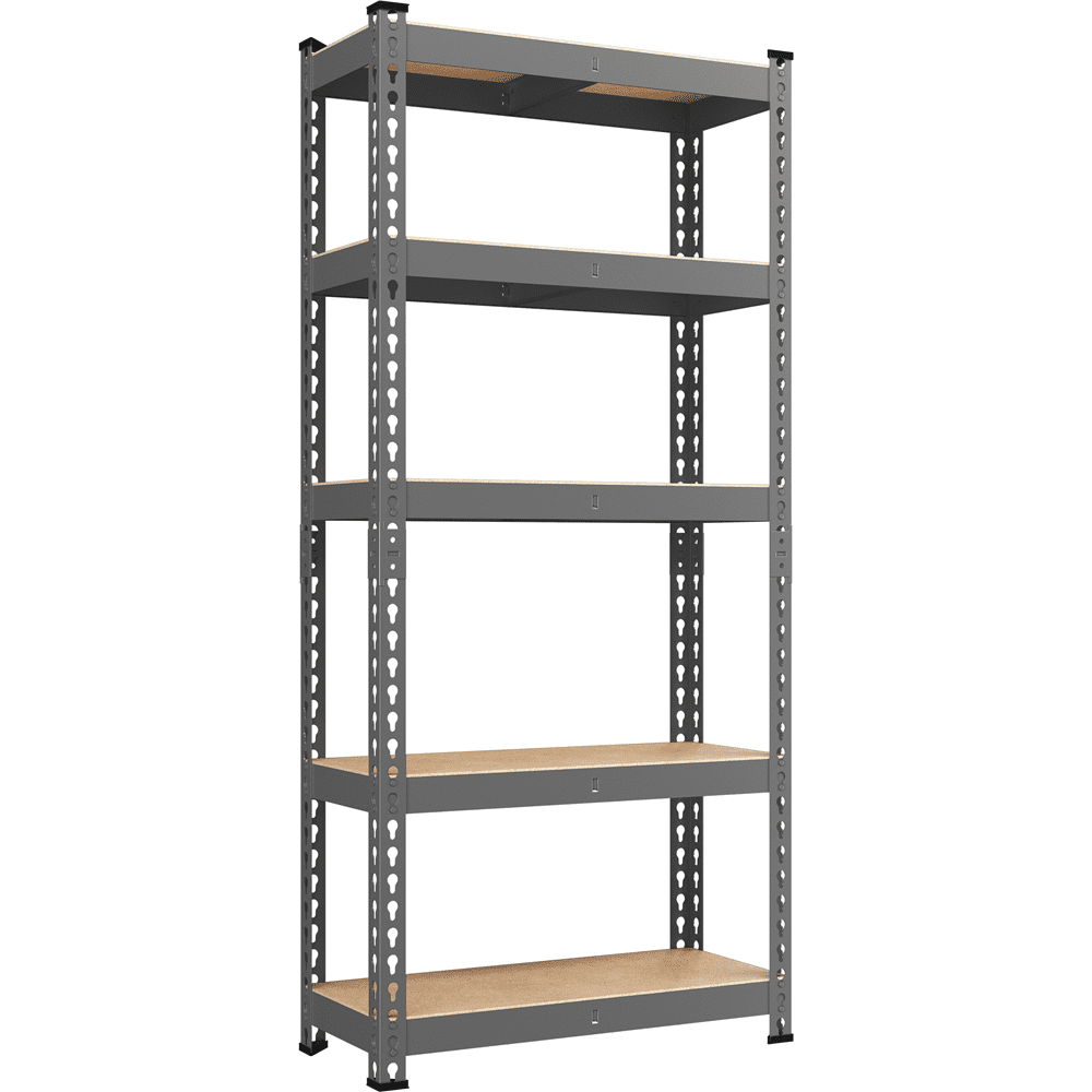 Alden Design 5-Tier Adjustable Steel Storage Rack, Dark Gray