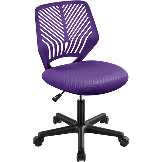 Alden Design Adjustable Armless Mesh Office Chair for Home Office, Blue