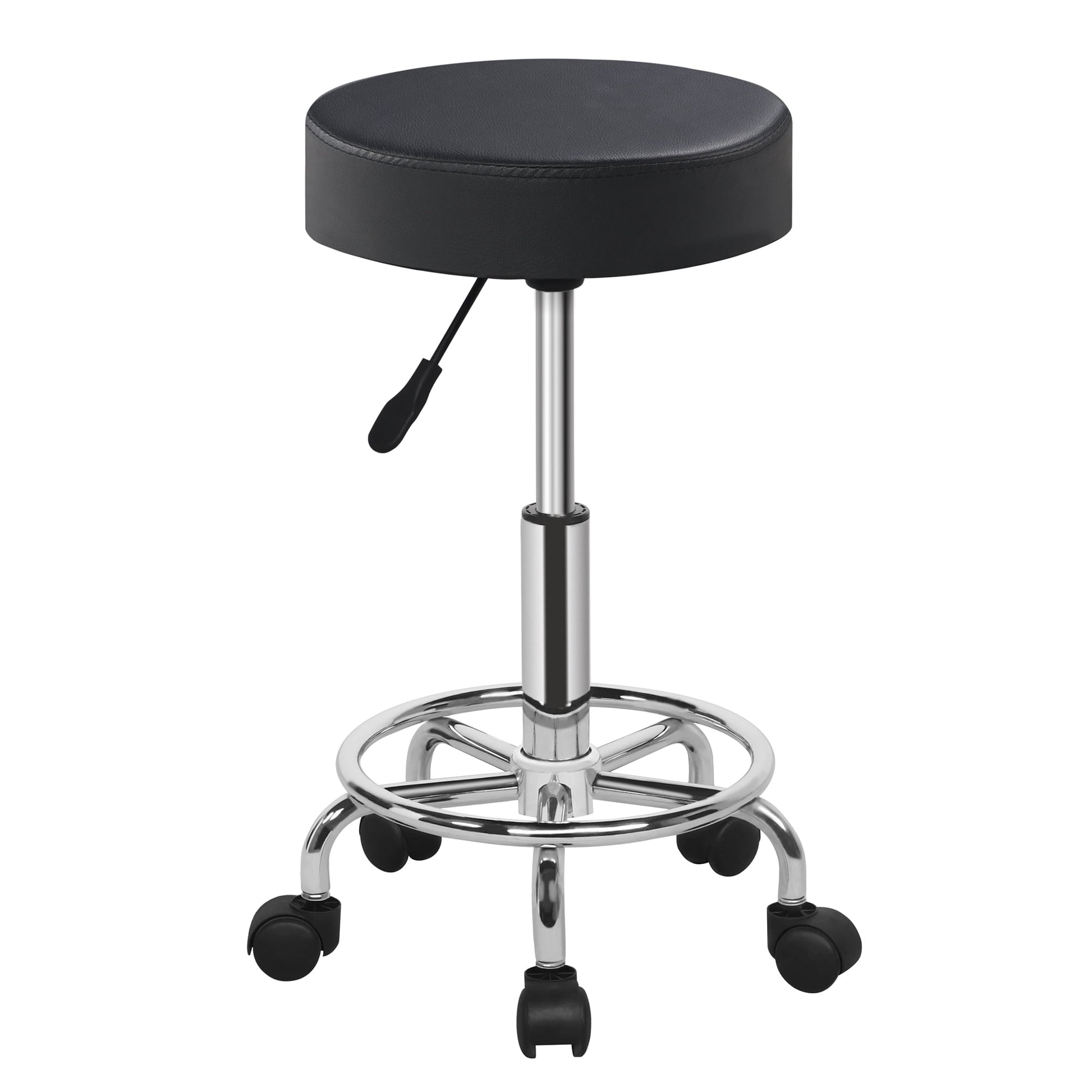 Alden Design Taburete de Spa de SalÃ³n Ajustable de PU con Rueda para Tatuaje/masaje, Negro
