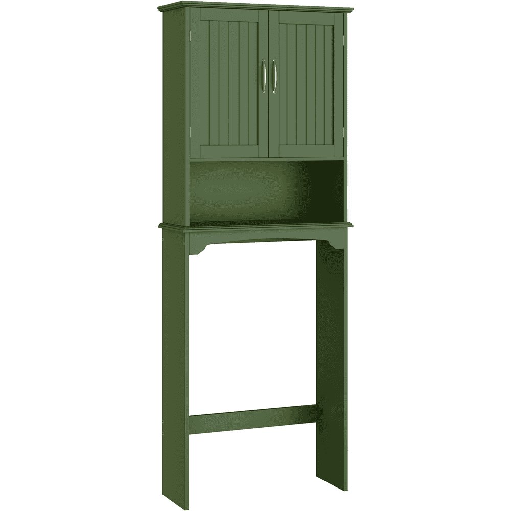 Alden Design Over The Toilet Storage Cabinet with Adjustable Shelf, Green