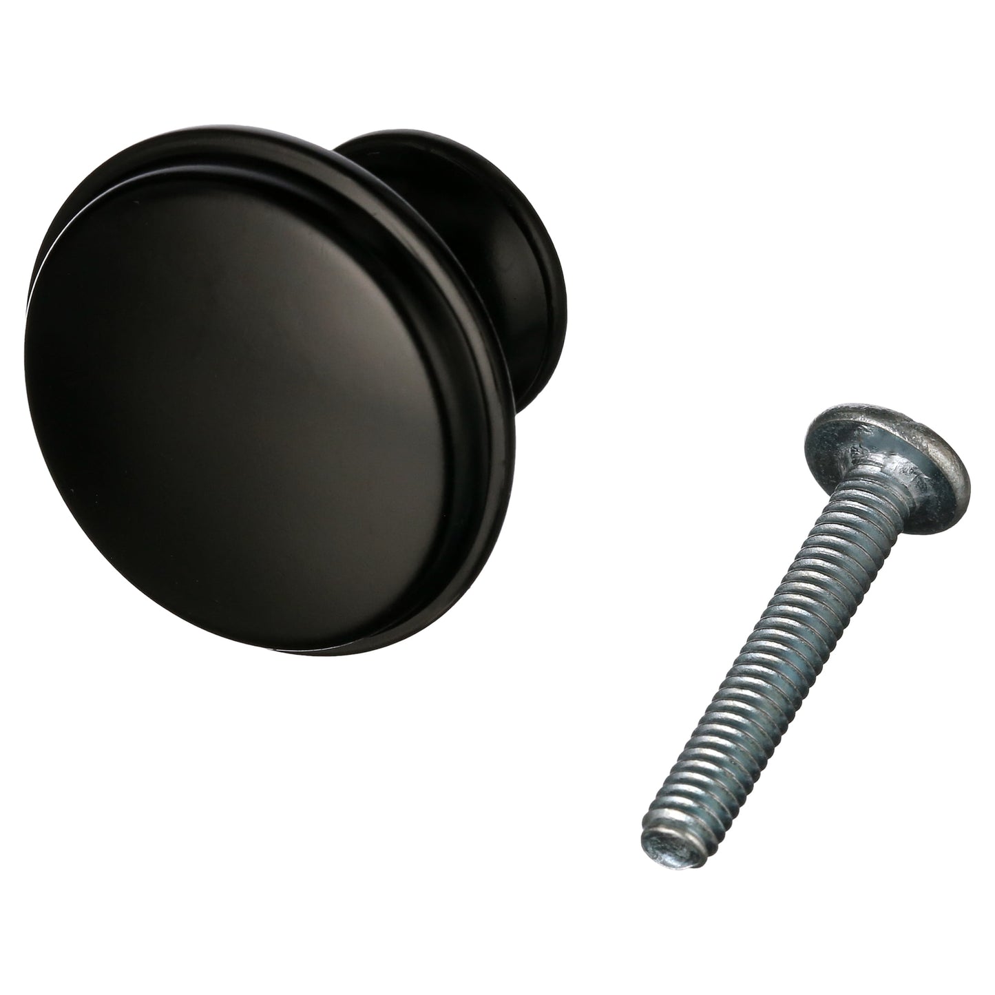 Aldhurst Paquete de 30 Perillas Redondas para Gabinete de 1,1 Pulgadas, Zinc Negro Mate (0,04 lb)