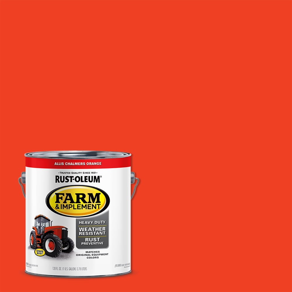 Allis Chalmers Orange, Rust-Oleum Gloss Farm and Implement Paint- Gallon, 1 Pack
