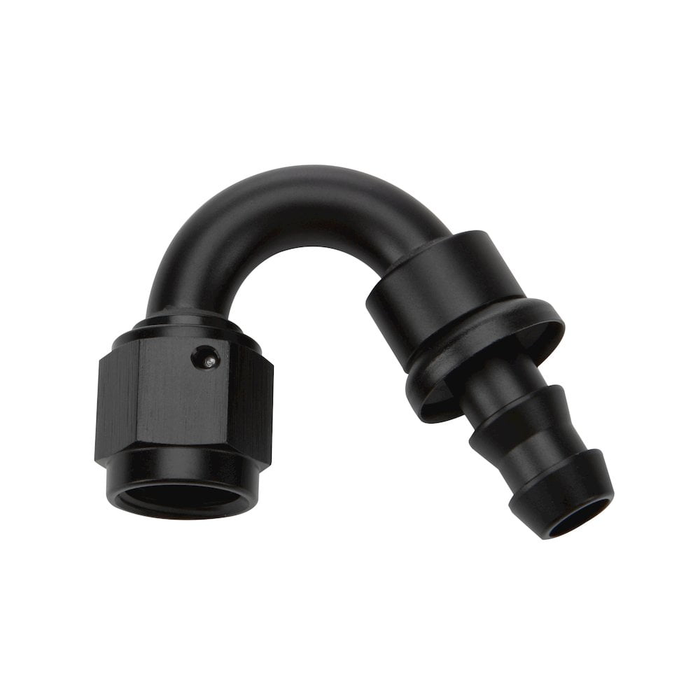 Allstar Performance Pushlock Hose End Black 150 Deg Elbow -8