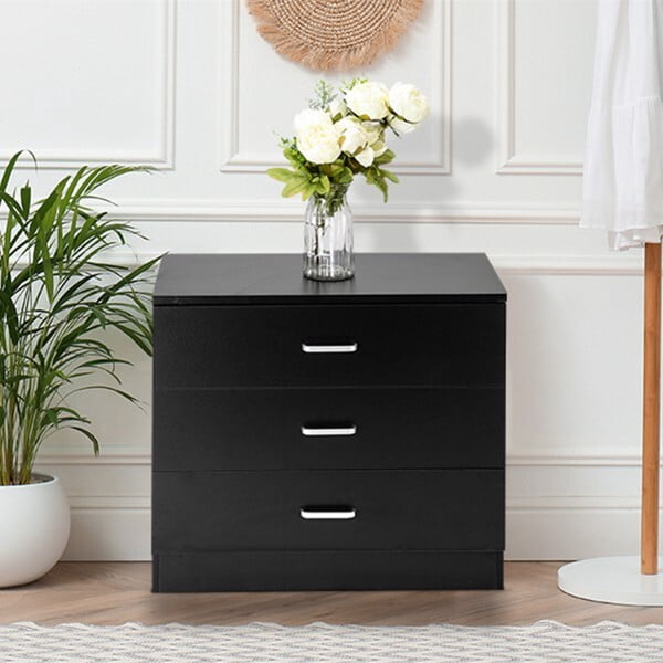 Alvantor White 3-Drawer Dresser Storage Chest, 25.98 x 13 x 22.05 in, P2 15mm Particle Board