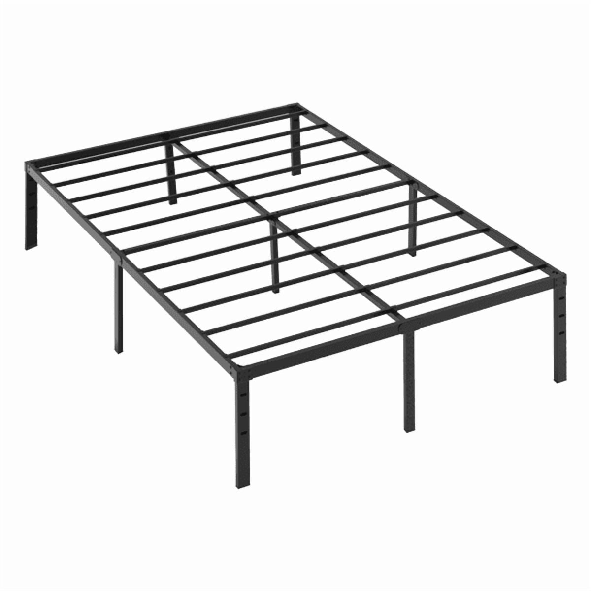 Alvantor Queen Metal Platform Bed Frame Black 14 inch Heavy Duty Steel Slat Support No Box Spring Needed Easy Assembly