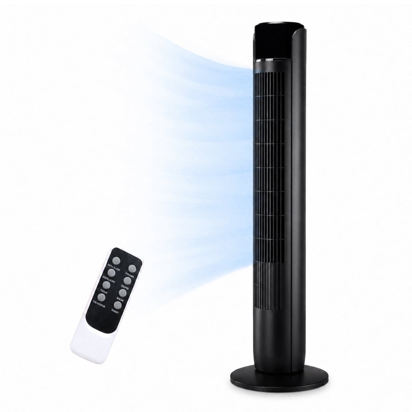 Alvantor Tower Fan for Bedroom, 60Â° Oscillating Standing Fan with 28dB Quiet for Sleep, 25ft/s Velocity, 12H Timer, 5 Speeds 4 Modes, Remoter, Bladeless Room Fan for Home, Office, Indoor