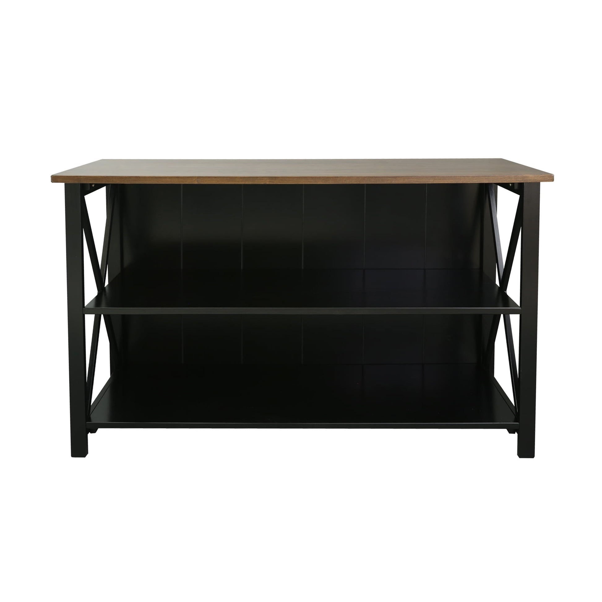 American Trails Cherry Wood Console Table/TV Stand for TVs up to 50", Black/Brown