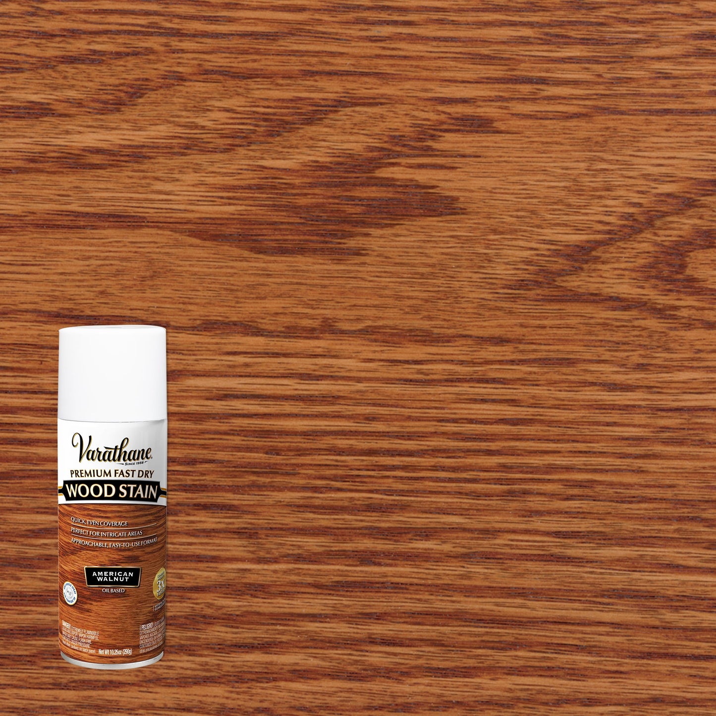 6 Pack, American Walnut, Varathane Premium Fast Dry Interior Wood Stain Spray-386449, 10.25 Oz Aerosol