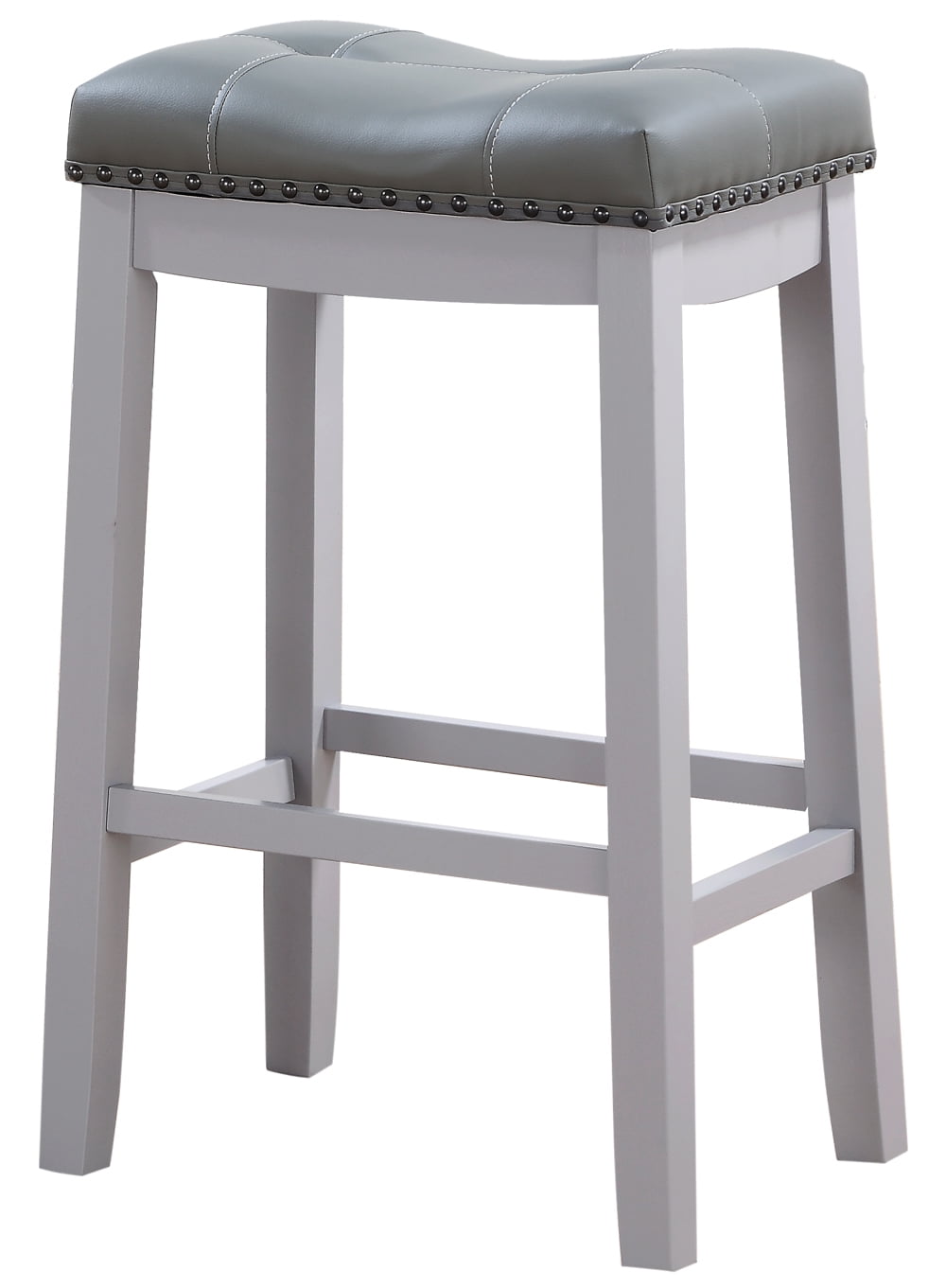 Angel Line Cambridge 29" Padded Saddle Stool-Gray w/ Gray Cushion