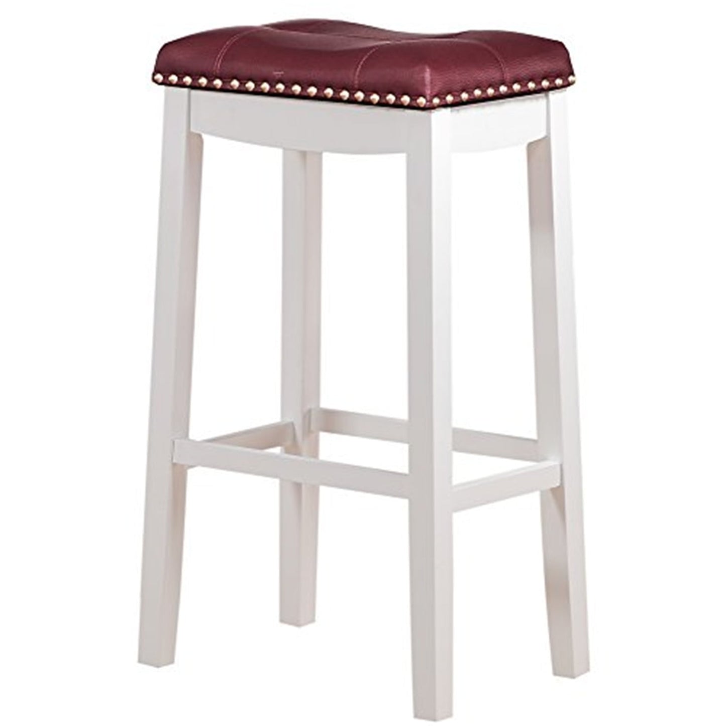 Angel Line Cambridge 29" Padded Saddle Stool, Espresso w/ Black Cushion