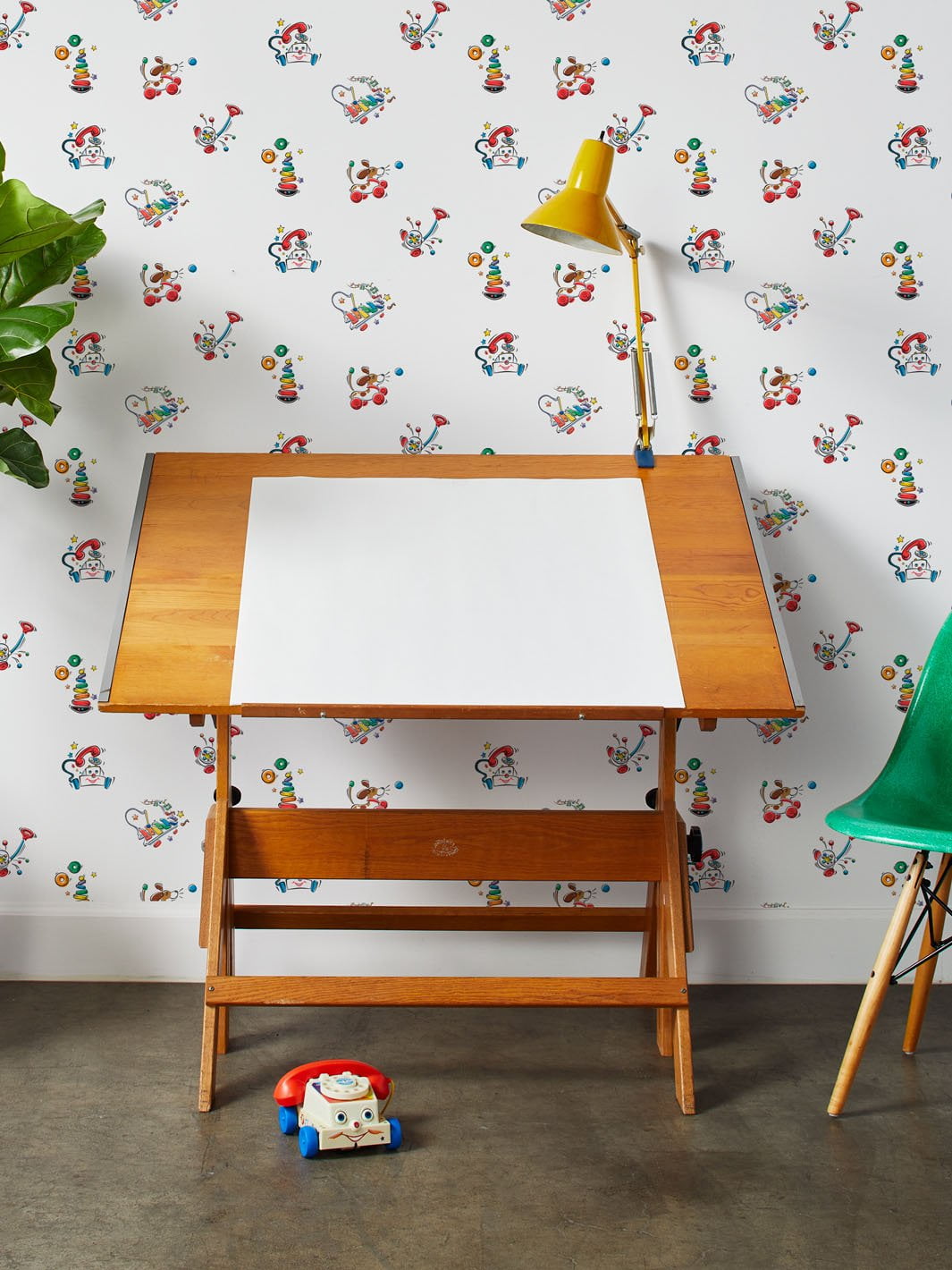 Animated Toys Removable Vinyl Wallpaper By Fisher-Price - White