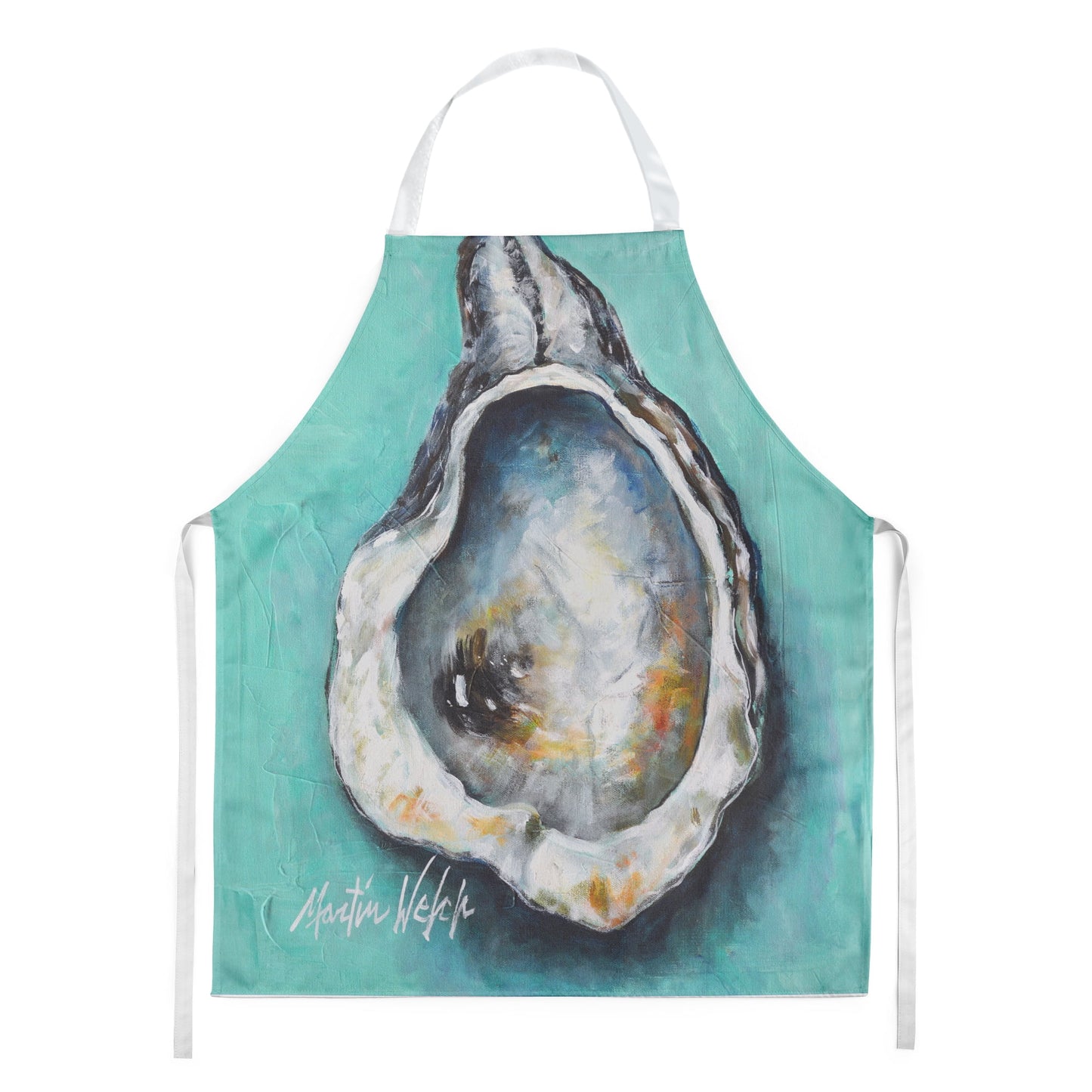 Aqua Pearl Oyster Apron 27 in x 30 in