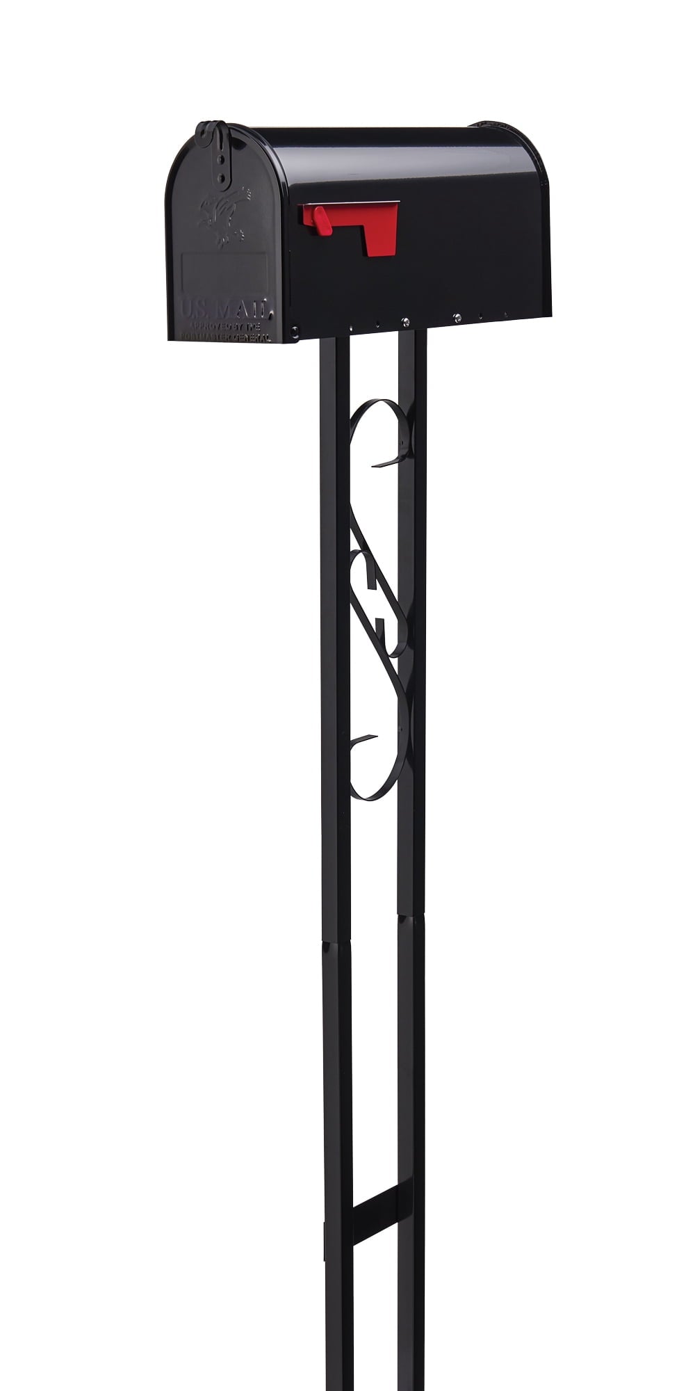 Architectural Mailboxes Mailbox To Go with Post Kit Galvanized Steel, Medium in Black