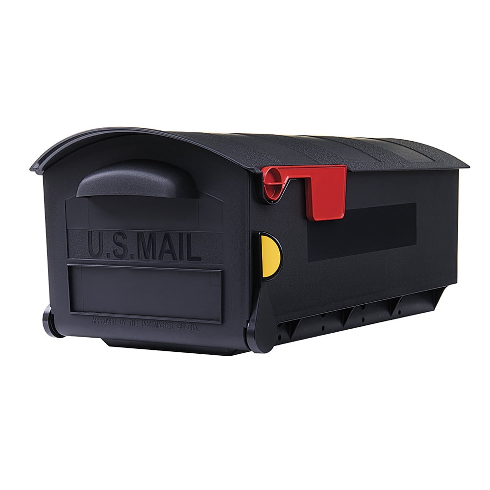 Architectural Mailboxes Patriot Plastic, Large, Post-Mount Mailbox in Black