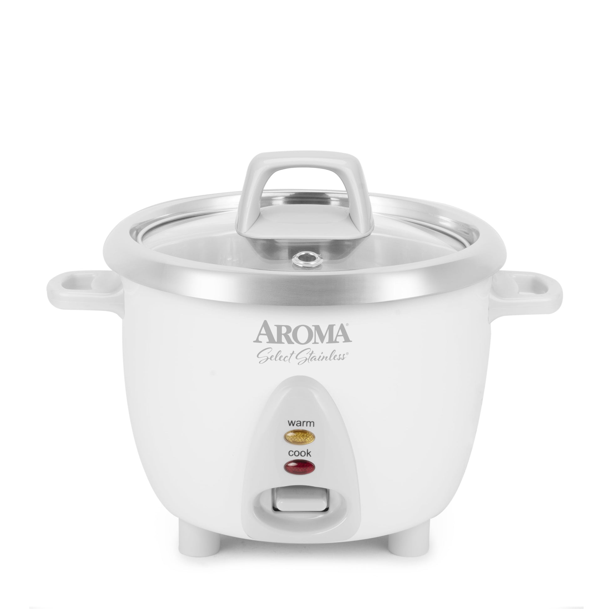 Aroma 6 Cup White Simply Stainless Pot - White, New