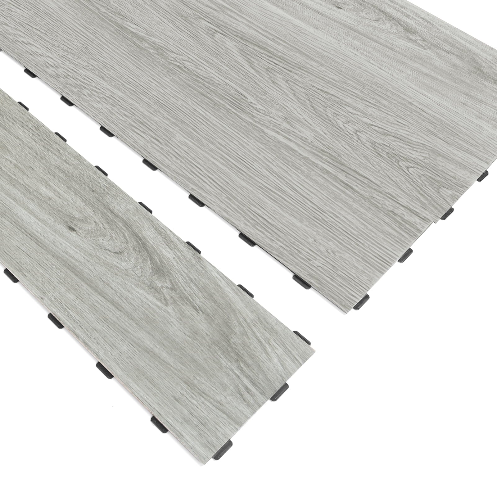 Art3d 18-Pack 36" x 6" Interlocking Luxury Vinyl Flooring Tileï¼ŒCover 27 Sq. Ft-Venice Ash