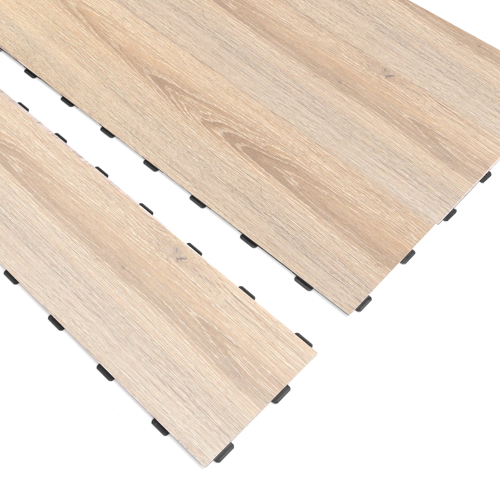 Art3d 18-Pack 36" x 6" Interlocking Luxury Vinyl Flooring Tileï¼ŒCover 27 Sq. ft-Bali Teak