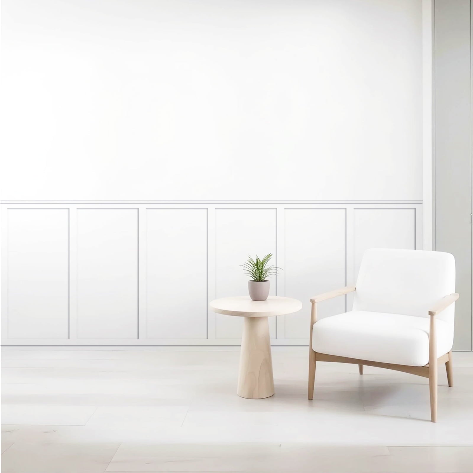Art3d Premade Wainscoting Panel Kit, White Primed Board & Batten Wall DÃ©cor,Paintable Polystyrene Molding Trim for Accent Wall for Living Room, Bedroom & Kitchen
