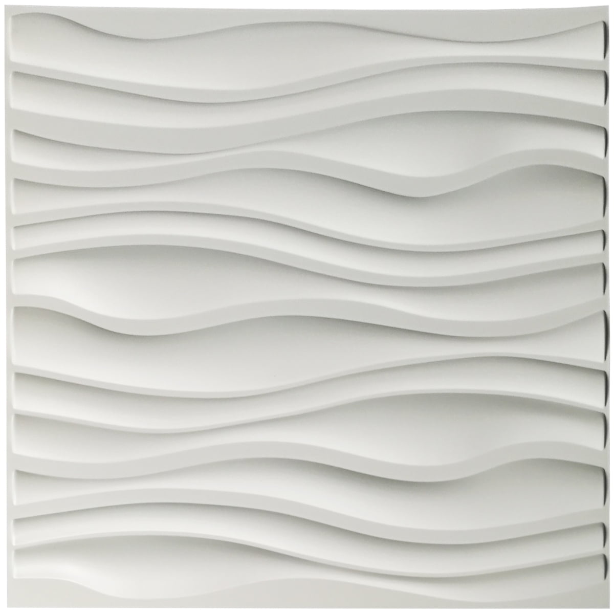 Art3d 12 Pcs Decorative 3D Wall Panels, 19.7"x19.7" White Wall Textured Home Decor PVC